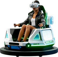 Voitures tamponneuses pour parcs d'attractions intérieurs, Lunettes VR MR, Réalité virtuelle 3D, Site multi-attractions, Zone de combat en direct, Métal