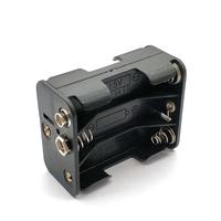 Support de batterie en aluminium 6 x AA UM3, avec bouton-pression ou plomb de fil 9v