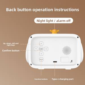 Réveil numérique pour enfants de 4,3 pouces avec fonction d'apprentissage du sommeil, réveil au lever du soleil, bruit blanc, double horloge, <span class=keywords><strong>simulation</strong></span> du lever du soleil - Product Image 4