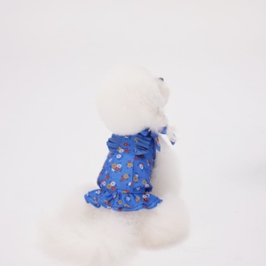OEM ODM Chaleco Ecológico de Algodón Transpirable para Perros, Vestido sin Mangas con Estampado Floral para Perros Pequeños y Medianos, Malteses - Product Image 2