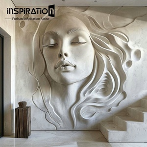 Hot bán nghệ thuật hiện đại 3D tấm Tường sang trọng sảnh khách sạn roon trang trí grg tấm Tường Ốp - Product Image 2