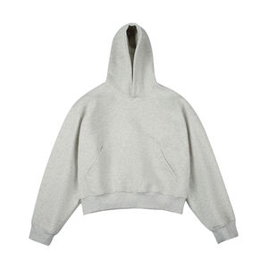 Custom Private Label Heavyweight Hoodie 100% Cotton Blank Winter Streetwear Oversized Solid Color Premium Custom Logo <b>Men</b> Hoodie - Product Image 3