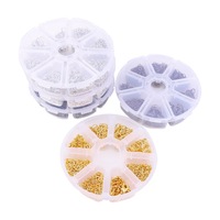 Kit de fabrication de bijoux à bricoler soi-même plaqué or Anneaux de saut Fermoirs de homard pour la vente en gros