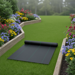 ผ้าคลุมดินคุณภาพพรีเมียม 4.1 ออนซ์ 6 x 250 ฟุต ผ้า PP หนาพิเศษ ป้องกันวัชพืช สำหรับสวนกลางแจ้งและสนามหญ้า - Product Image 2