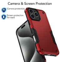 Étui antichoc robuste pour iPhone 16 Pro Max 16 Pro 15 Plus 14 13 Pro 12 Mini 11 X XS XR 7 8 Hybrid Dual Protective Grip Case