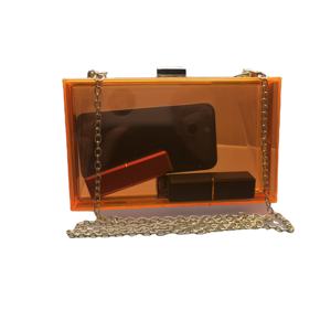Sac à main <span class=keywords><strong>de</strong></span> mariage pour femme en résine transparente orange clair <span class=keywords><strong>de</strong></span> luxe <span class=keywords><strong>2022</strong></span>, pochette rectangulaire pour femme, pochette <span class=keywords><strong>de</strong></span> soirée transparente en acrylique - Product Image 1