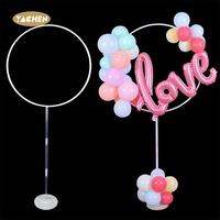 YACHEN Kit de colonnes d'arche de ballons modernes en plastique blanc, support circulaire stable pour décorations de fête d'anniversaire, de mariage et d'anniversaire de mariage