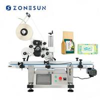 ZONESUN ZS-TB150P Étiqueteuse automatique pour surfaces planes, bouteilles carrées, boîtes en papier, machines d'impression d'étiquettes, prix de l'étiqueteuse