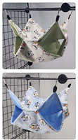 Sac de couchage suspendu double couche en soie glacée respirante et rafraîchissante, nid d'été pour furets, cochons d'Inde et petits animaux de compagnie