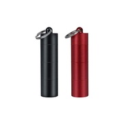 Boîtes à pilules miniatures en aluminium, portables, étanches, usinées sur commande par CNC, avec joint sécurisé pour les médicaments quotidiens et l'utilisation en extérieur