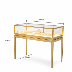 Vitrine de présentation de bijoux en verre trempé sur mesure avec éclairage, design personnalisé pour magasin de détail - Product Image 4