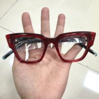 Nouvelles montures de lunettes optiques en acétate épaisses et durables, style œil-de-chat, montures de lunettes optiques carrées de luxe en acétate, personnalisées, pour unisexe