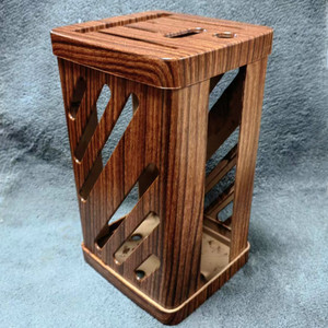 New style, simple <b>PP</b> plastic knife holder with wood grain, detachable and washable knife rack, kitchen storage rack. - Product Image 3