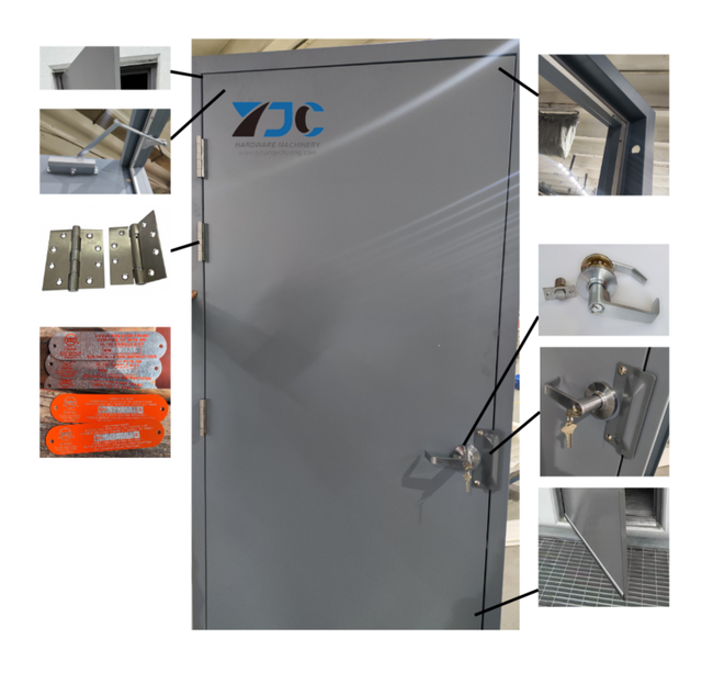 YJC Heavy Duty Steel Fire Door with Fire Rated Core for Industrial and Commercial Use
