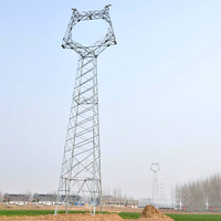 Tour de transmission d'énergie électrique en structure treillis d'acier Q345B, directement de l'usine, 11KV 33KV 66KV 15M 25M 35M 45M