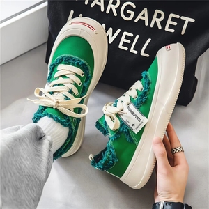 2026 Spring Trendy Men's Shoes Casual Lace-up Fashion <b>Canvas</b> New Korean Version Thick Sole for Men - Product Image 2