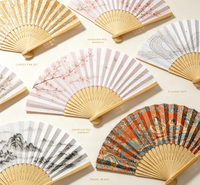 Éventail pliant professionnel en bambou imprimé sur mesure, logo personnalisé OEM, MOQ 100, Lihuida Guangdong, décoration de mariage