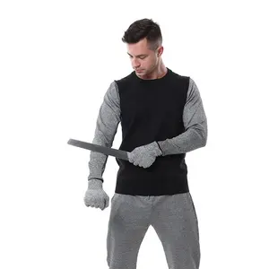 Malha de aço inoxidável anti faca corte de perna resistente a facadas camisas roupas