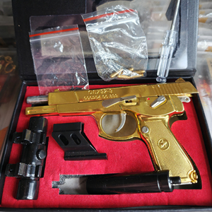 Pistola de Juguete QSZ92-9 Alloy <span class=keywords><strong>Empire</strong></span> 1/2.05 Edición Oro, Modelo de Seguridad No Disparable, Artículo de Colección, Regalo para Niño, Edición Limitada - Product Image 1
