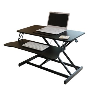 Adjustable Pneumatic Foldable Height-raising Computer Desk <b>Workbench</b> with Minimalist Modern Design PVC Material - Product Image 5