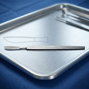 Couteau à dissection manuel 17 cm avec manche en métal, instruments chirurgicaux de base en acier inoxydable - Product Image 3