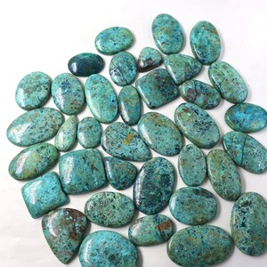Crisocola Natural de Alta Calidad, Malaquita en Corte Ovalado, Cabujón de Piedra Preciosa Suelta para Joyería, Disponible a Precio de Mayoreo - Product Image 2