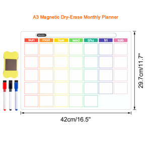 Calendari personalizzabili magnetici con lavagna bianca, calendario mensile, stile trendy, prezzo competitivo, The Happy Planner. - Product Image 3