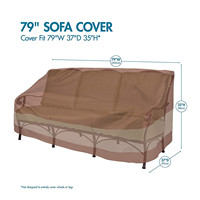 Housse de canapé de patio imperméable, housse de canapé d'extérieur avec protection contre les intempéries, housse de meubles de patio