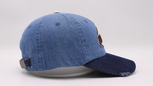 Casquette de baseball en denim délavé vintage avec broderie 3D et effet usé rétro - Product Image 5