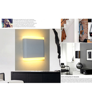 Modern Square Bedroom LED Light Aluminum Wall-Mounted Waterproof Wall <b>Lamp</b> <b>Touch</b> Control Dimmable 3-Year Warranty 50000 Hours - Product Image 1