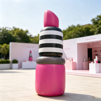 Modèle de rouge à lèvres gonflable géant personnalisé en gros pour la promotion cosmétique en fête, modèle gonflable pour l'affichage de la marque