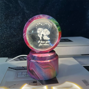 High Quality <strong>Crystal</strong> <strong>Ball</strong> Souvenir Gifts <strong>Crystal</strong> <strong>Ball</strong> 3D <strong>Inside</strong> Carving Home Small Night Light - Product Image 3