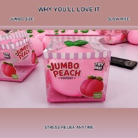 YIMENG Jouet Squishy Géant Pêche Personnalisé 16cm, à Remontée Lente, Anti-Stress, Forme de Fruit Réaliste, Cadeau Sensoriel, Boîte Couleur