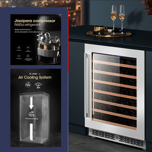 Ngoài trời thép không gỉ 140L mát cửa kính hiển thị 52 chai dưới truy cập tủ lạnh rượu vang - Product Image 5