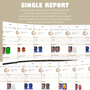 Analyseur de peau intelligent à IA, appareil de diagnostic facial, test d'hydratation du visage, analyse faciale, appareil d'analyse de la peau 3D - Product Image 6