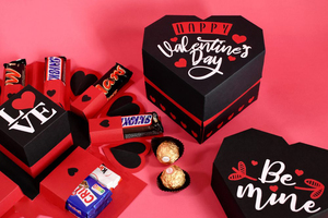 Scatola di cioccolato a forma di cuore scatola di cartone di lusso custom scatola di caramelle alla fragola mistero esplosione <span class=keywords><strong>sorpresa</strong></span> regalo di San Valentino - Product Image 4