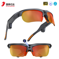 Lunettes Intelligentes IA 2026 E08 avec Caméra 13MP, Vidéo 1080P, pour Cyclisme et Course à Pied, Contrôle Vocal ENC, Traduction et Anti-tremblement