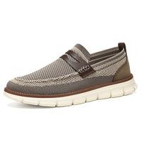 Chaussures décontractées pour hommes, nouvelle collection printemps, à enfiler, avec empeigne en maille monocouche et bout rond, assortiment de couleurs polyvalent