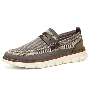 Chaussures décontractées pour hommes, nouvelle collection printemps, à enfiler, avec empeigne en maille monocouche et bout rond, assortiment de couleurs polyvalent - Product Image 1