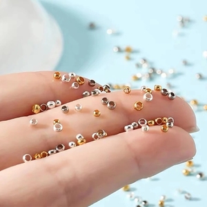 500 pièces/sac 2mm/2.5mm/3mm Cuivre Bouchon Entretoise <span class=keywords><strong>Perles</strong></span> <span class=keywords><strong>À</strong></span> Sertir En Métal Fin <span class=keywords><strong>Perles</strong></span> pour Bijoux De Bricolage - Product Image 1