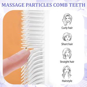 Custom Hair Extension Vented Detangler Hairbrush 3D Quick Self Cleaning Detangling Hair <b>Brush</b> for Women Wet Dry Hair - Product Image 2