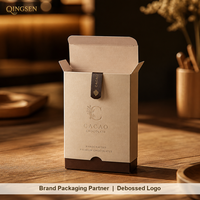 Maßgefertigte Beige Faltschachtel mit Prägung Geprägtes Logo Luxus-Geschenkverpackung für Schokoladen- und Süßwarenprodukte