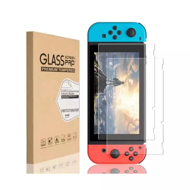 Hot selling 2 Packs HD Clear Full coverage Anti-Scratch Tempered Glass Screen Protector For Nintendo Switch oled
