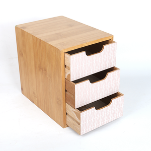 Multi-Scene Use Boutique Factory Direct Wood Stationery Drawer Storage Set Box