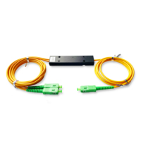 Acoplador de Fibra Óptica FBT 1*2 1*3 1*4 1*6 1*8 1*16 Tipo Caja ABS Conectores SC APC Acoplador FBT para CATV con Relación de Potencia Igual