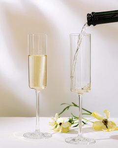 BST Custom 5.5oz Acrylic For <strong>Champagne</strong> <strong>Flute</strong> Goblet Lightweight Luxury Cylinder Plastic Wine Glasses - Product Image 6