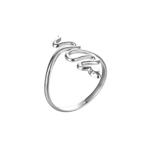 Anillo de Serpiente de Acero Inoxidable con Circonita Cúbica, Joyería Fina para Boda - Product Image 4