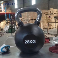 Feifanhongyu – Ensemble de Kettlebells en Fonte Caoutchoutée Noire (6kg, 8kg, 10kg) pour Usage Commercial – Équipement de Gymnastique pour Squats et Musculation