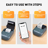 Impresora térmica inteligente de etiquetas, dispositivo de impresión de etiquetas de escritorio, directa, usb, 203dpi, BL, 50mm
