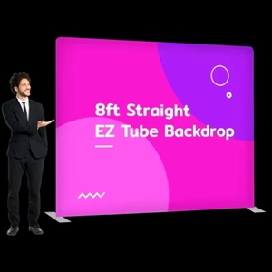 ฉากหลังถ่ายภาพโพลีเอสเตอร์แบบแขวนพร้อมโลโก้สั่งทำพิเศษ พิมพ์ด้วยระบบถ่ายโอนความร้อน สำหรับสตูดิโอถ่ายภาพ-0527LS - Product Image 1